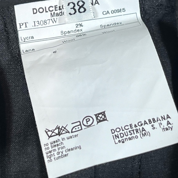 Women’s Dolce & Gabbana EU38 Wool Classic Made in Italy Gray Trousers Pants - Picture 8 of 11